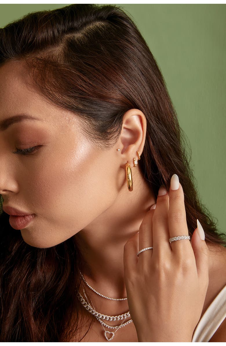 Bony Levy Monaco Diamond Hoop Earrings, Alternate, color, 18K Yellow Gold