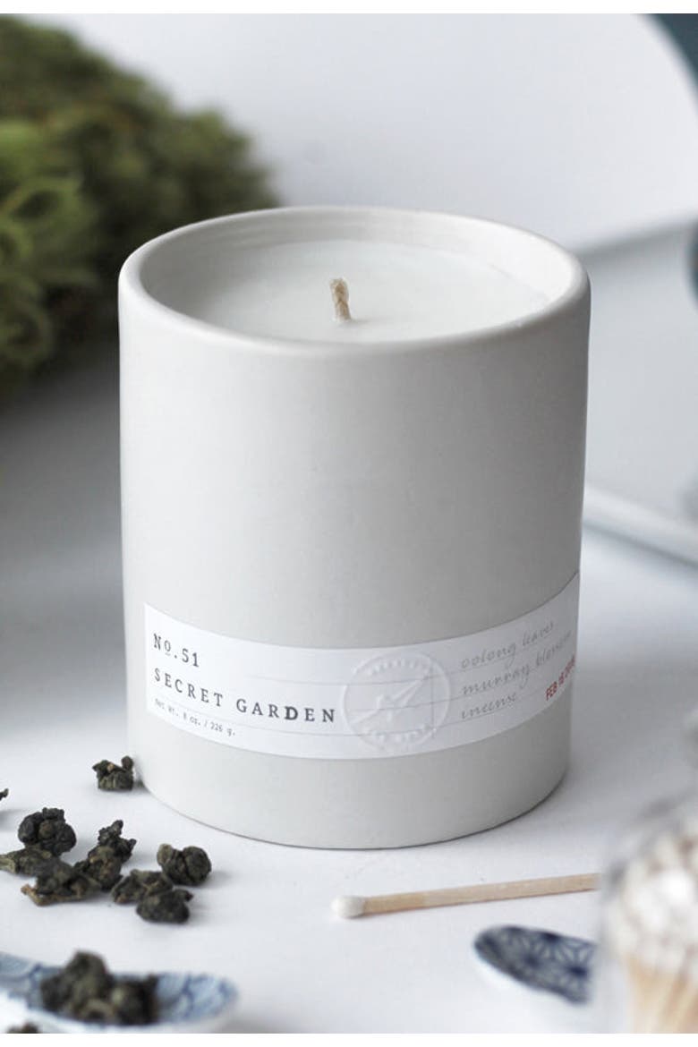 No. 51 Secret Garden Scented Candle, Alternate, color, White