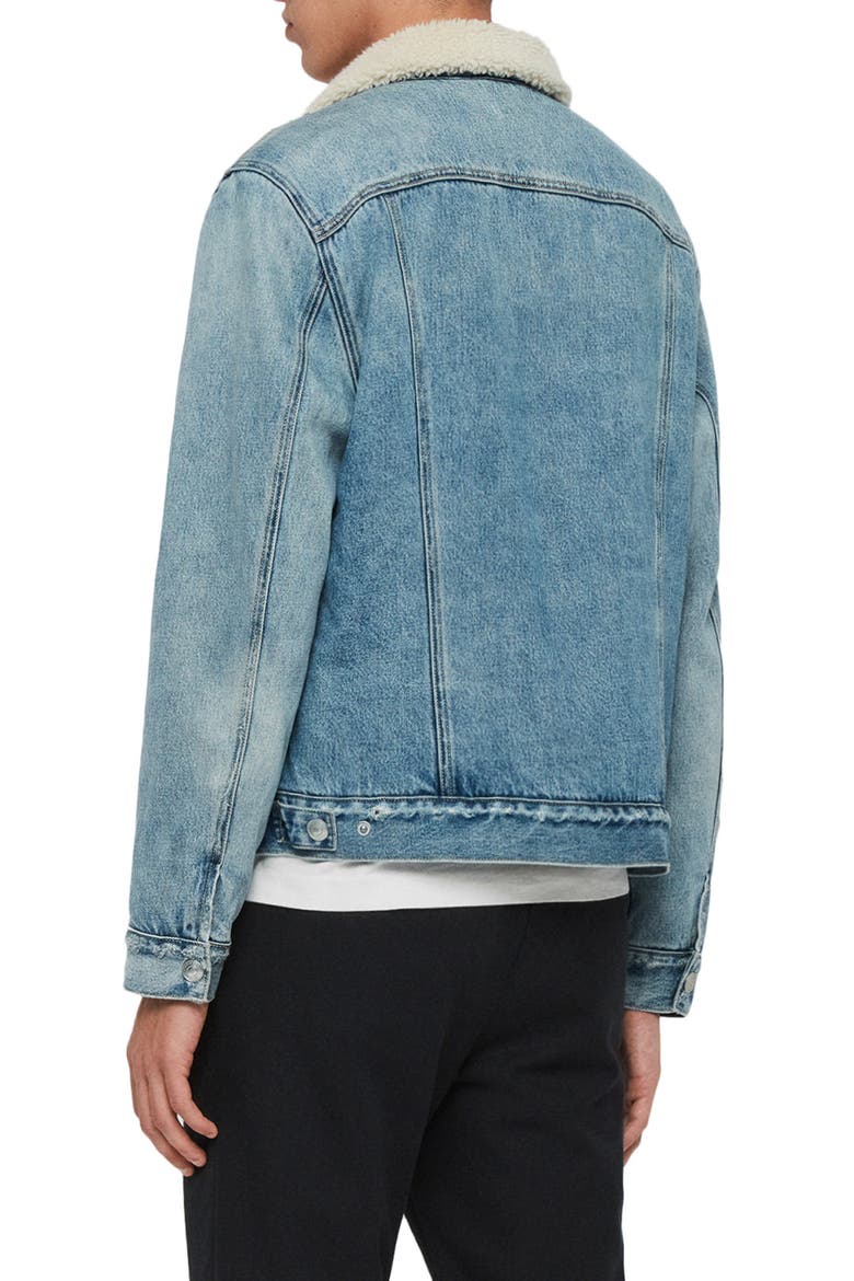 Ilkley Fleece Lined Denim Jacket, Alternate, color, INDIGO