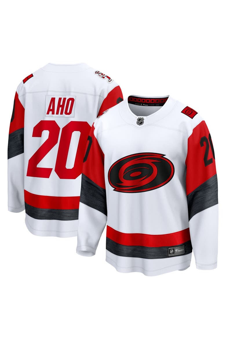 Men's Fanatics Sebastian Aho White Carolina Hurricanes Away Breakaway Jersey, Main, color, White
