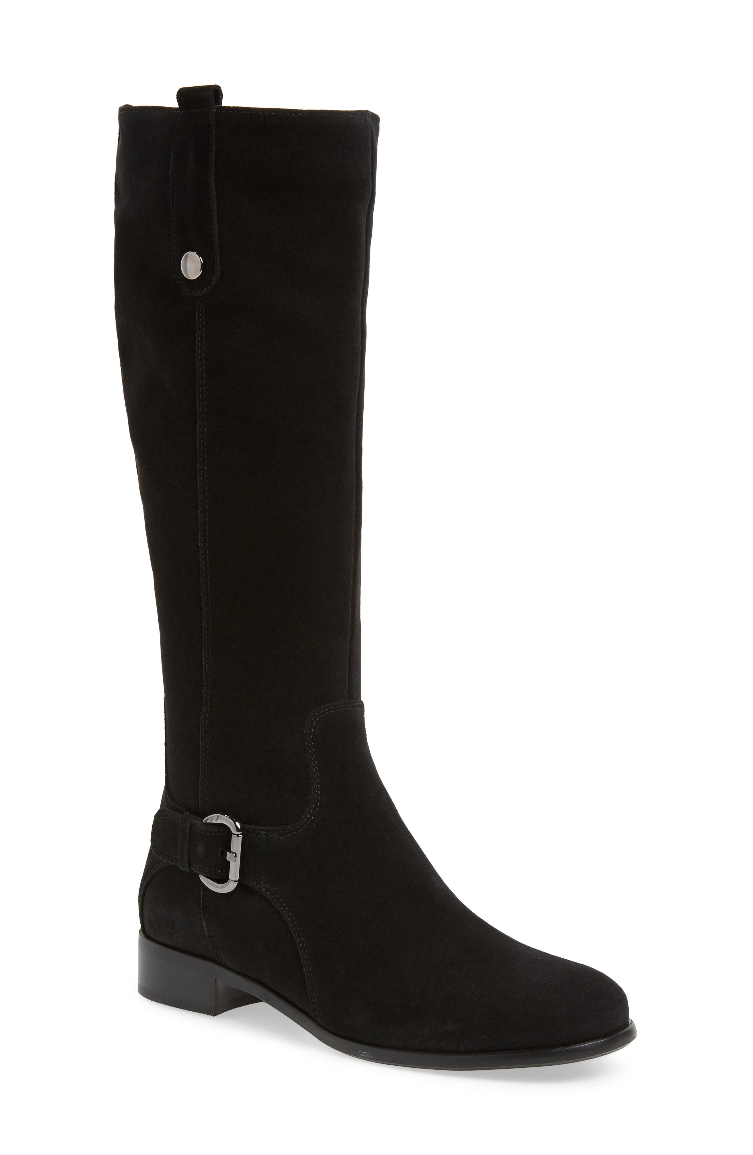 Stefanie Waterproof Boot, Main, color, BLACK SUEDE