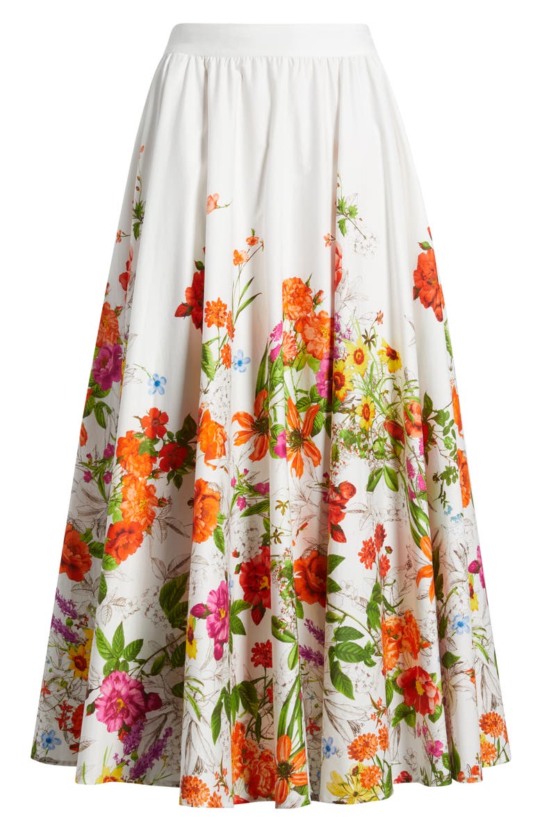 Elie Tahari The Juliana Sky Jardin Floral Print Skirt, Alternate, color, Sky Jardin Print