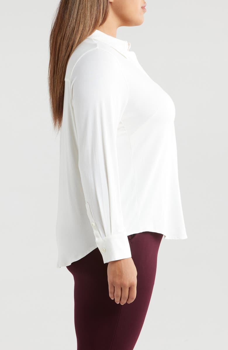 Universal Standard Elbe Button-Up Shirt, Alternate, color, White