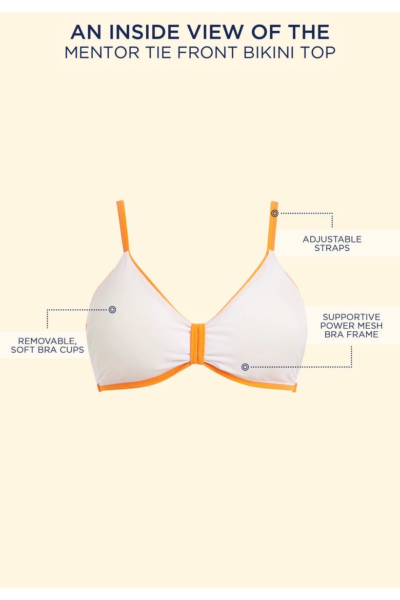 Mentor Tie Front Bikini Top (plus Available), Alternate, color, Pineapple