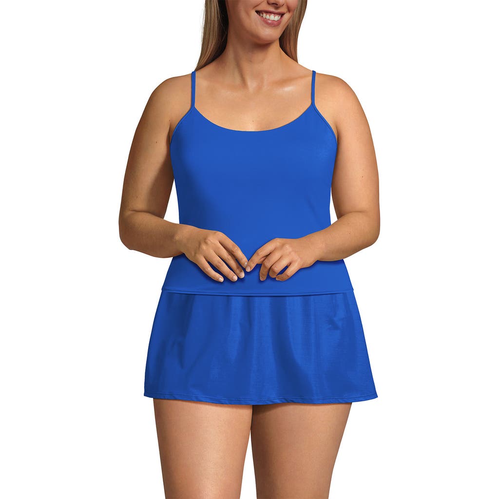 LANDS' END LANDS' END TUGLESS QUICKDRY ADJUSTABLE STRAPPY BACK TANKINI TOP