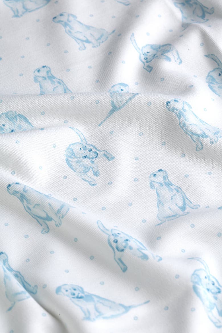 Blue Puppy Love Print Blanket - Baby, Alternate, color, Blue