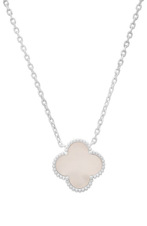 Mother-of-Pearl Clover Necklace