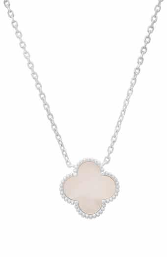 Queen Jewels Mother-of-Pearl Clover Necklace