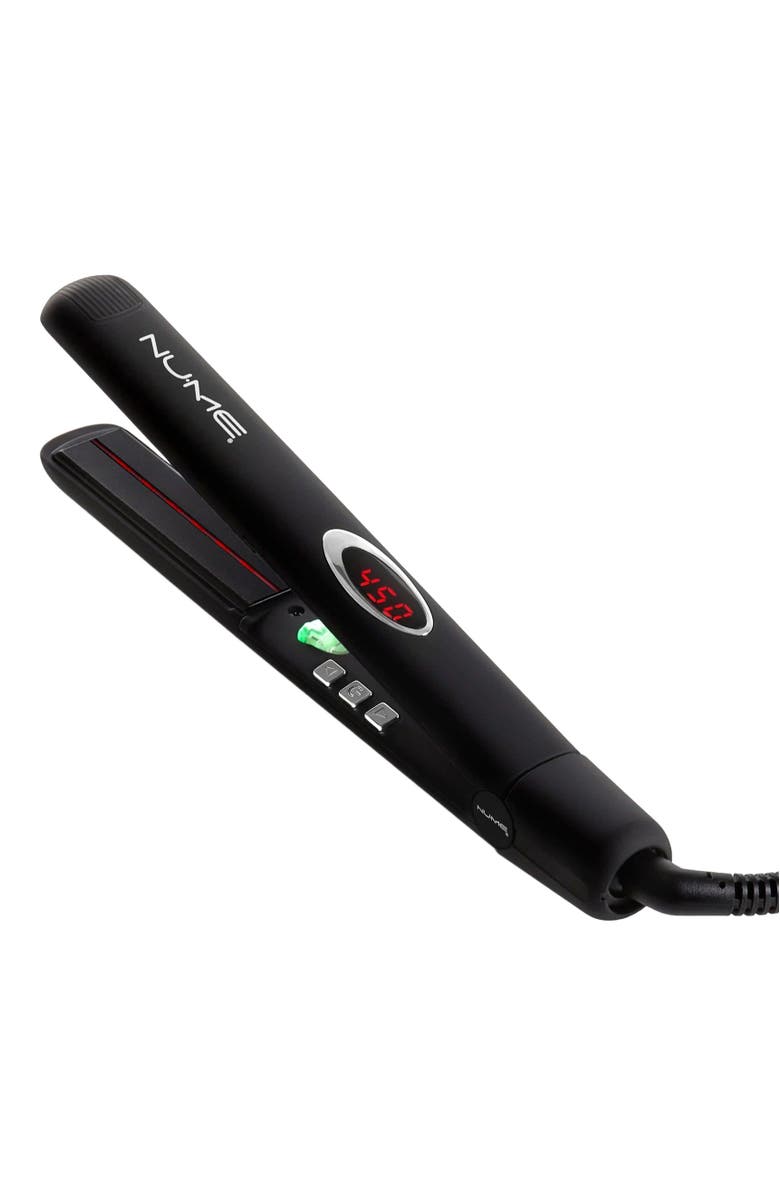 NUME Megastar Flat Iron | 1-inch Tourmaline Hair Straightener, Alternate, color, Black / Silver