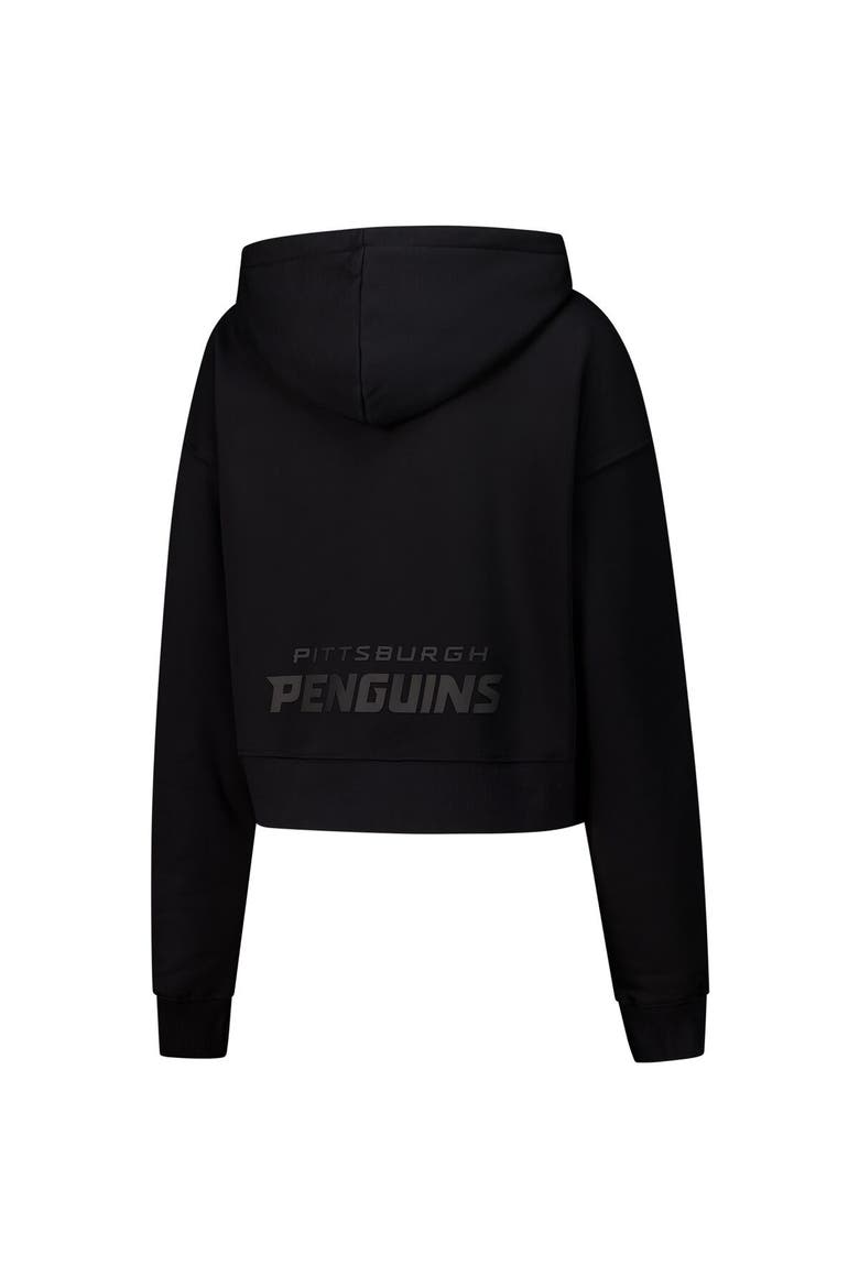 Women's Pro Standard  Black Pittsburgh Penguins Jewels Cropped Pullover Hoodie, Alternate, color, Black