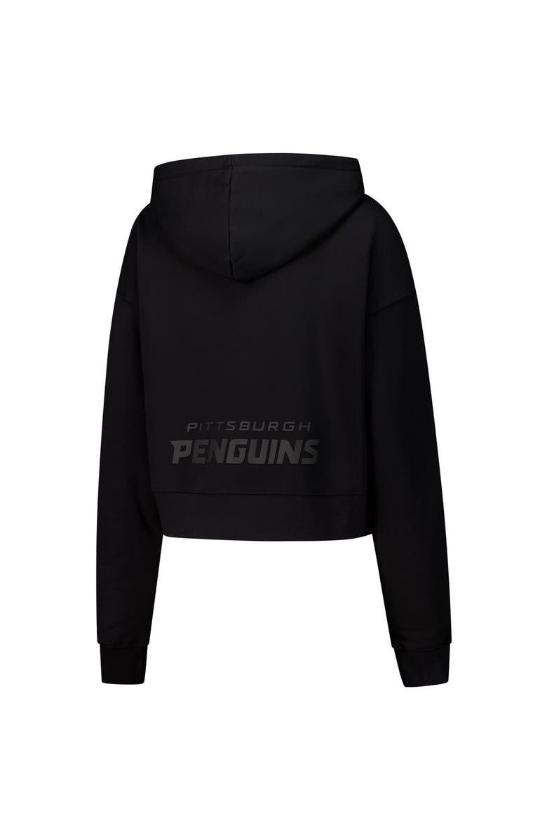 PRO STANDARD Women's Pro Standard  Black Pittsburgh Penguins Jewels Cropped Pullover Hoodie, Alternate, color, Black