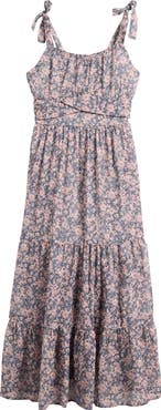 Ava & Yelly Kids' Emma Tiered Maxi Dress