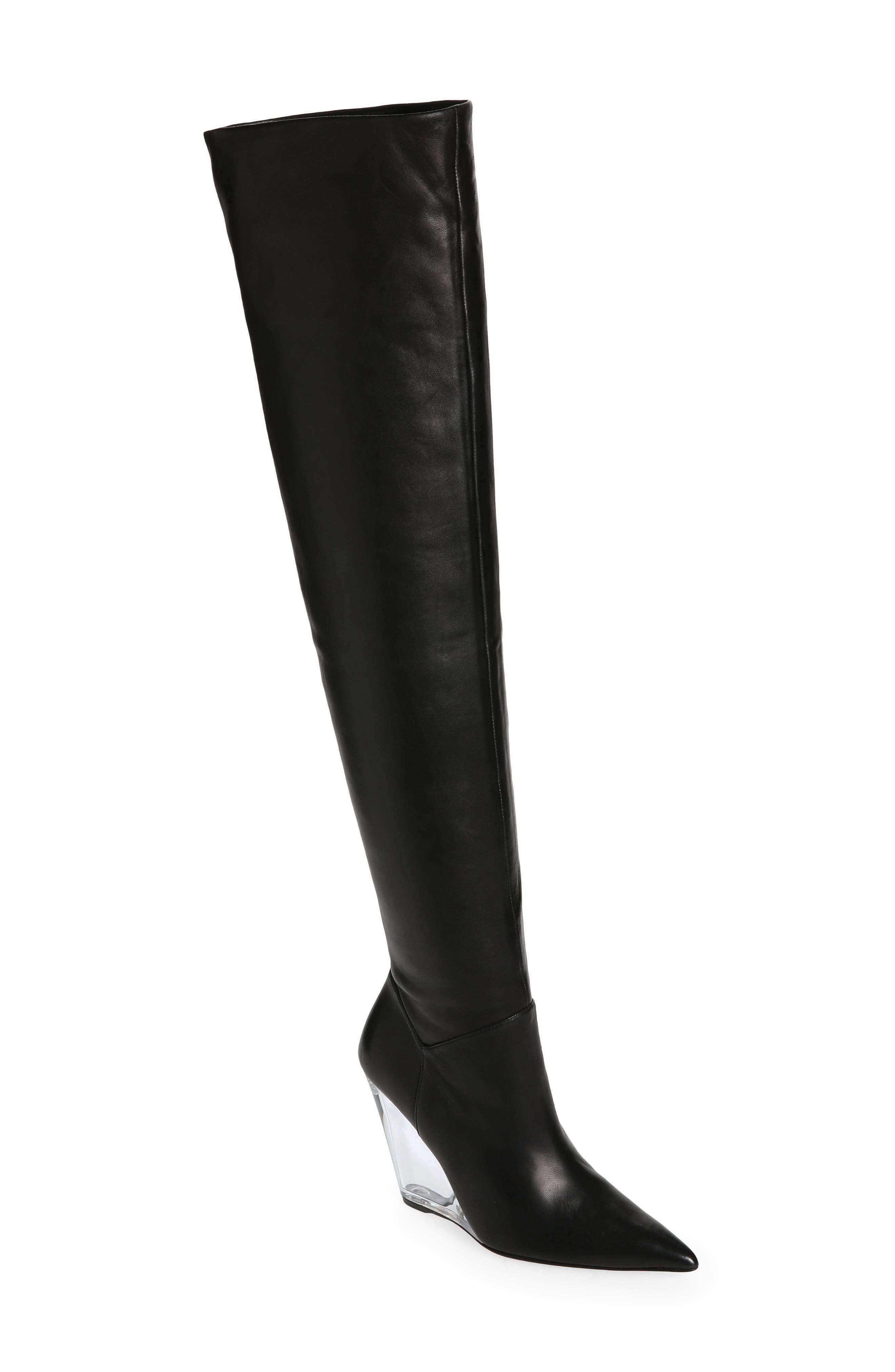 Stuart Weitzman Lucite 100 Wedge Boot, Main, color, 