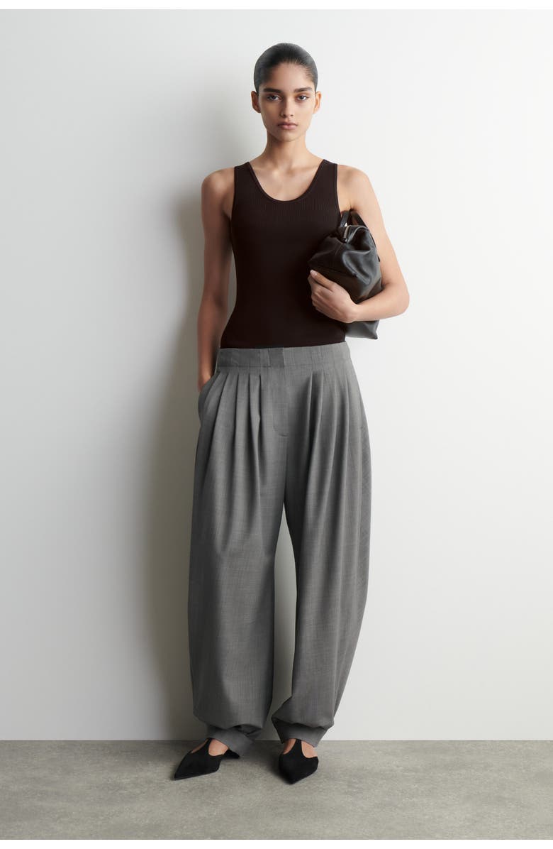 COS Knitted Scoop-Neck Tank Top, Alternate, color, Brown