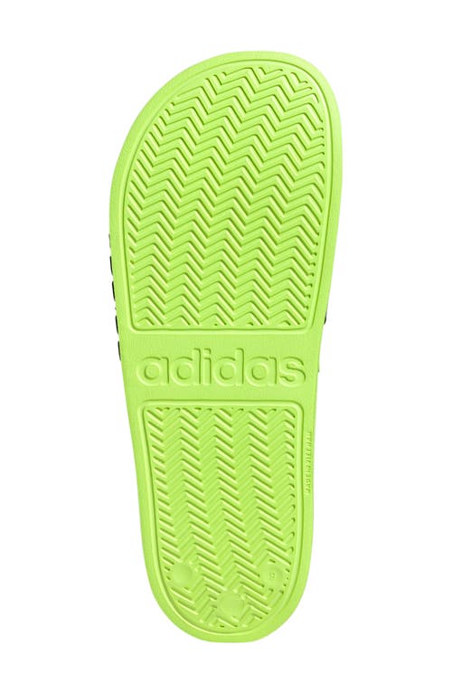 Adidas Originals Adidas Adilette Shower Slide Sandal In Lucid Lemon/core Black