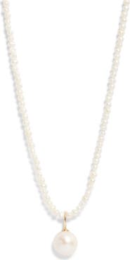 Nordstrom Freshwater Pearl Long Pendant Necklace