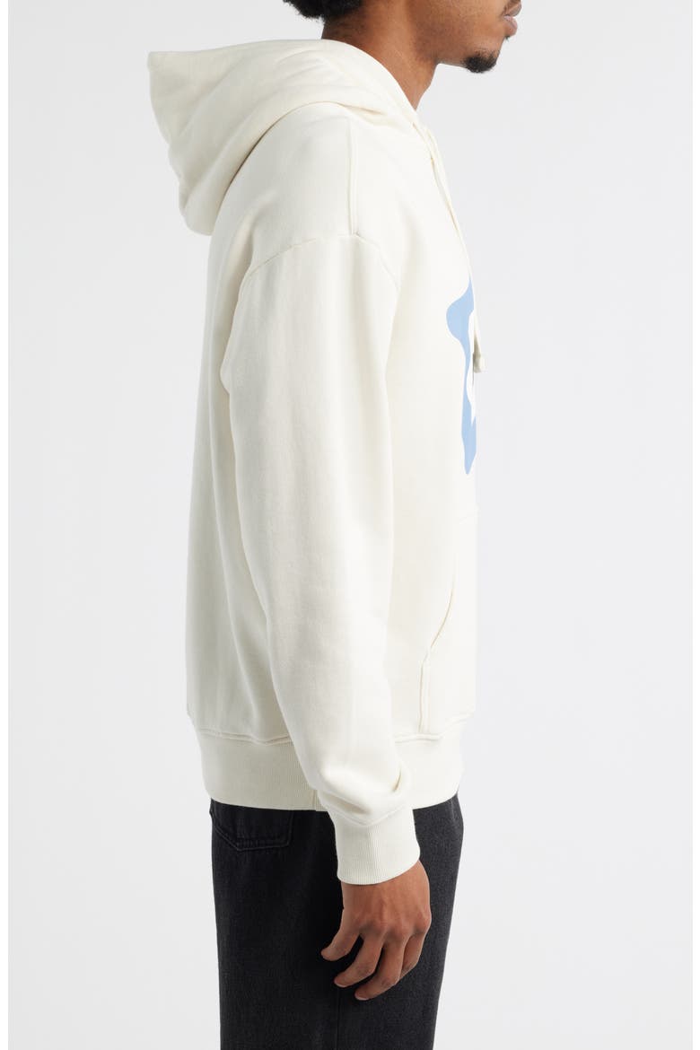 Flag Logo Cotton French Terry Graphic Hoodie, Alternate, color, ANTIQUE WHITE