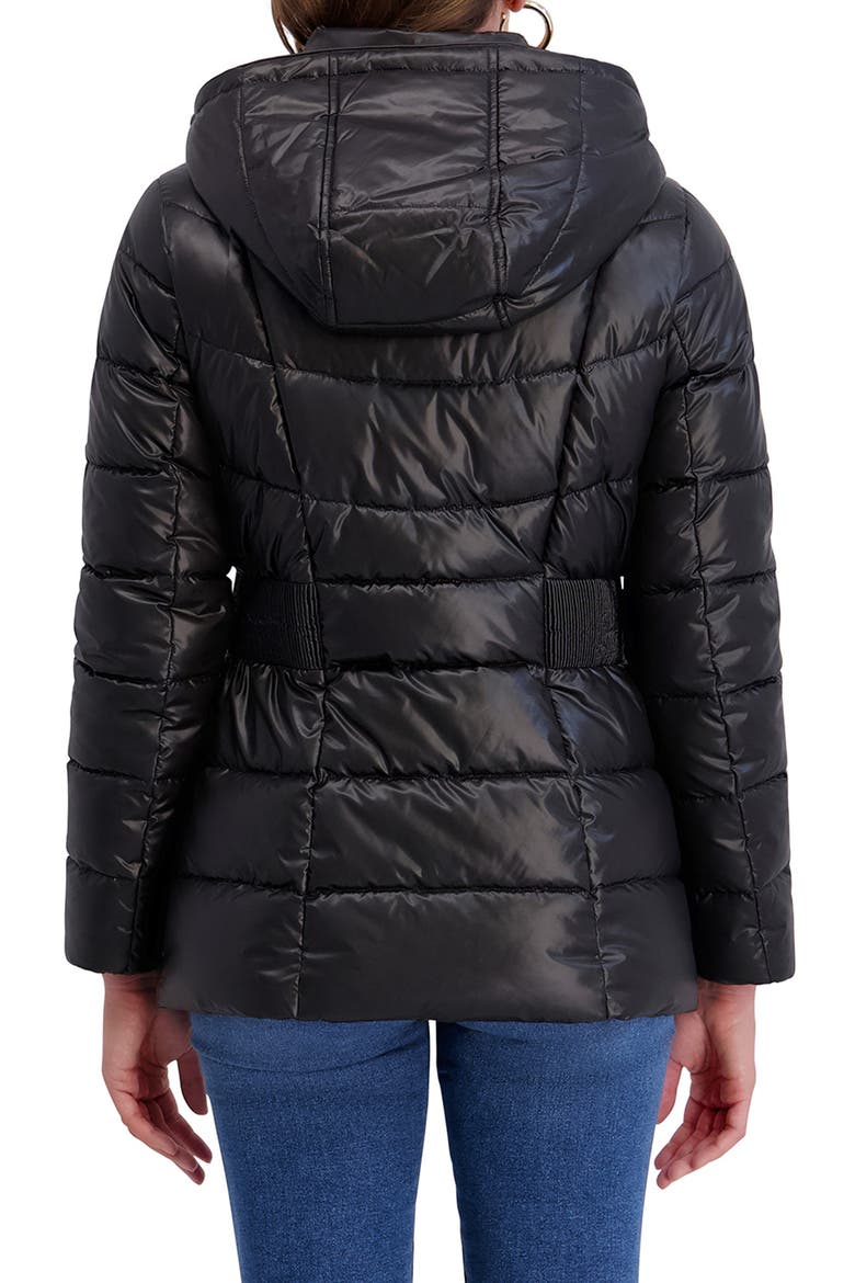 Hooded Puffer Jacket, Alternate, color, BLACK