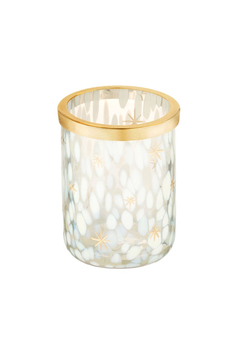 Aravali Glass Toothbrush Holder 3" x 3" Bath Essential, Main, color, Metallic Gold