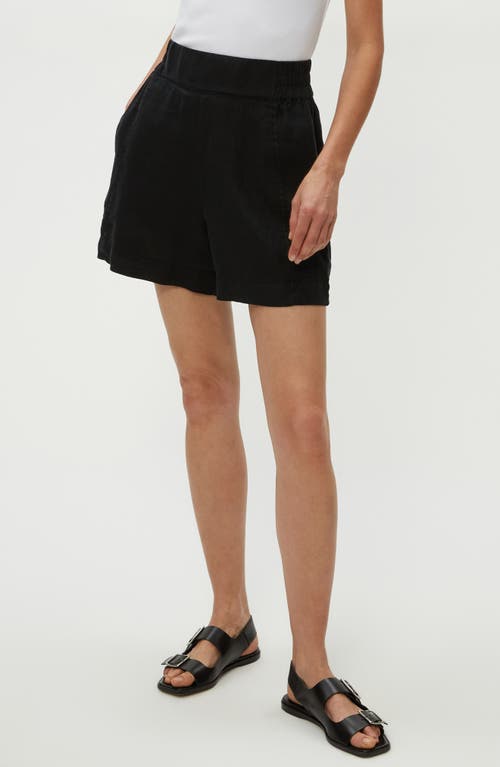 Shop Michael Stars Mavis Linen Shorts In Black