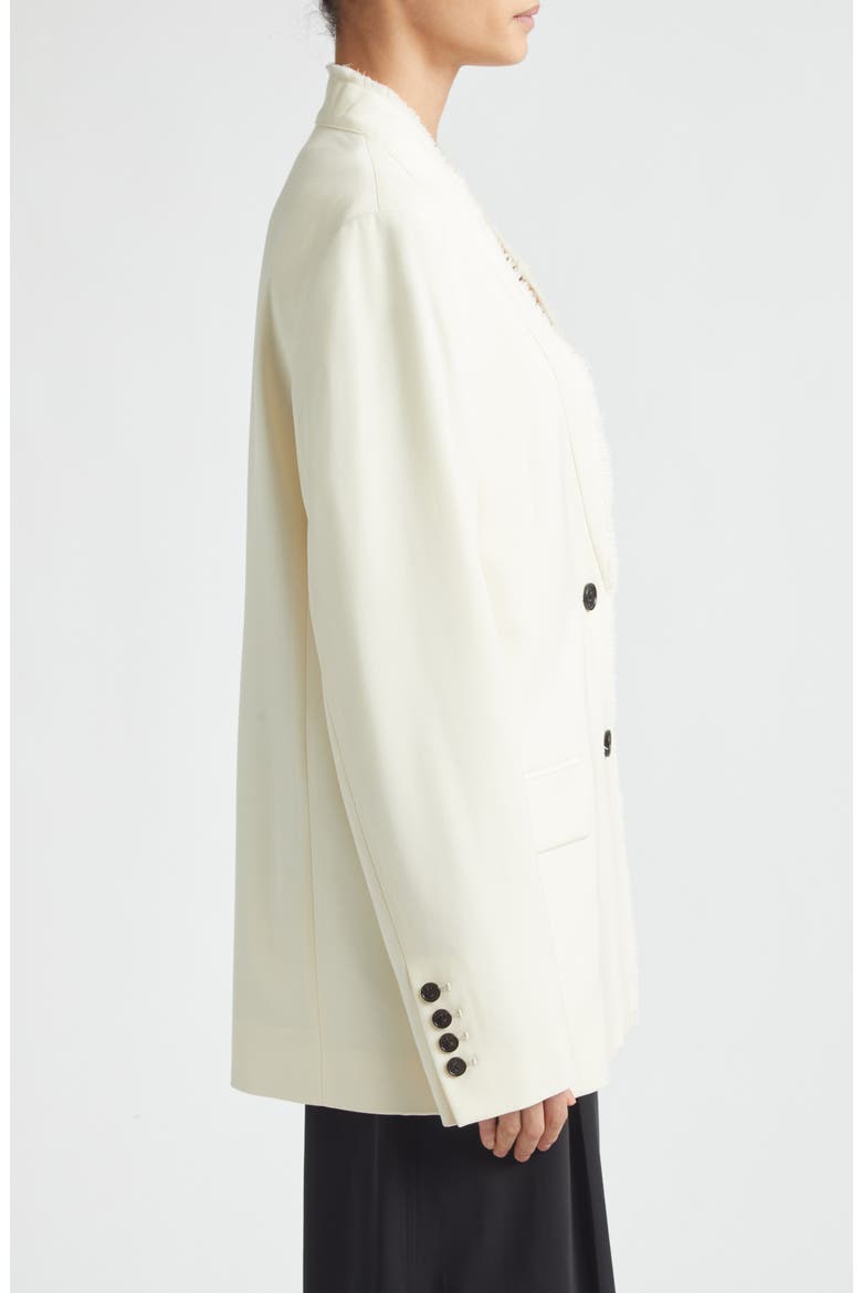 Raw Lapel Blazer, Alternate, color, ECRU
