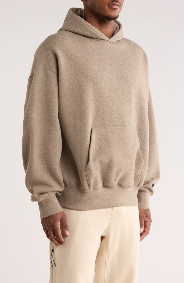 Fear of God Essentials Classic Fit Fleece Hoodie, Alternate, color, Concrete/Dark Concrete Heather