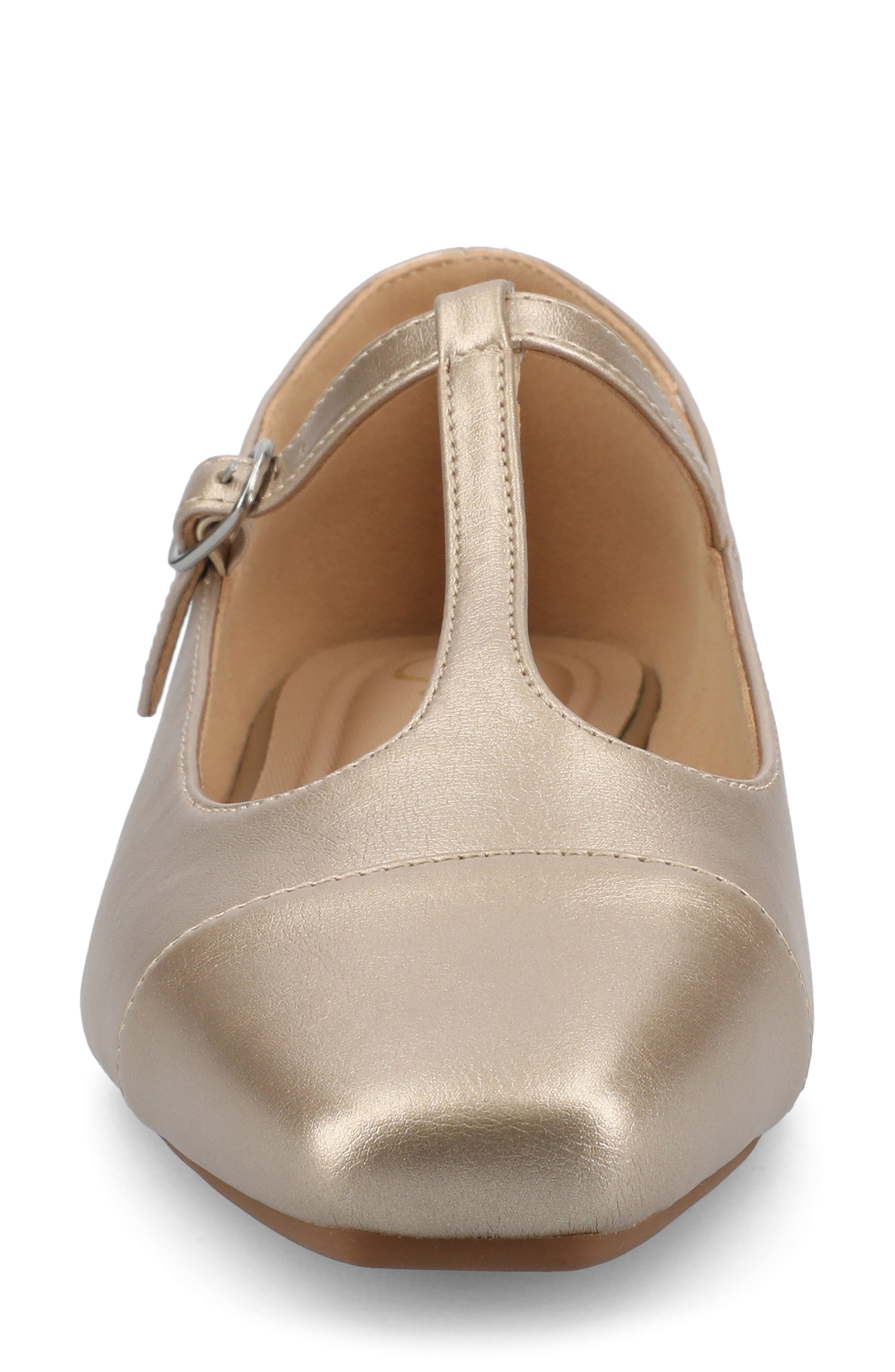 Thea T-Strap Flat, Alternate, color, CHAMPAGNE