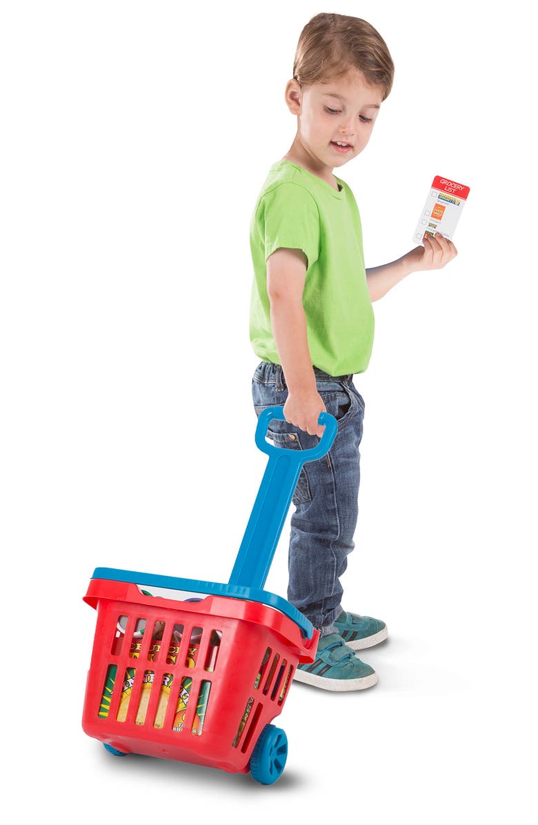 Melissa & Doug Fill & Roll Grocery Basket Playset, Alternate, color, 