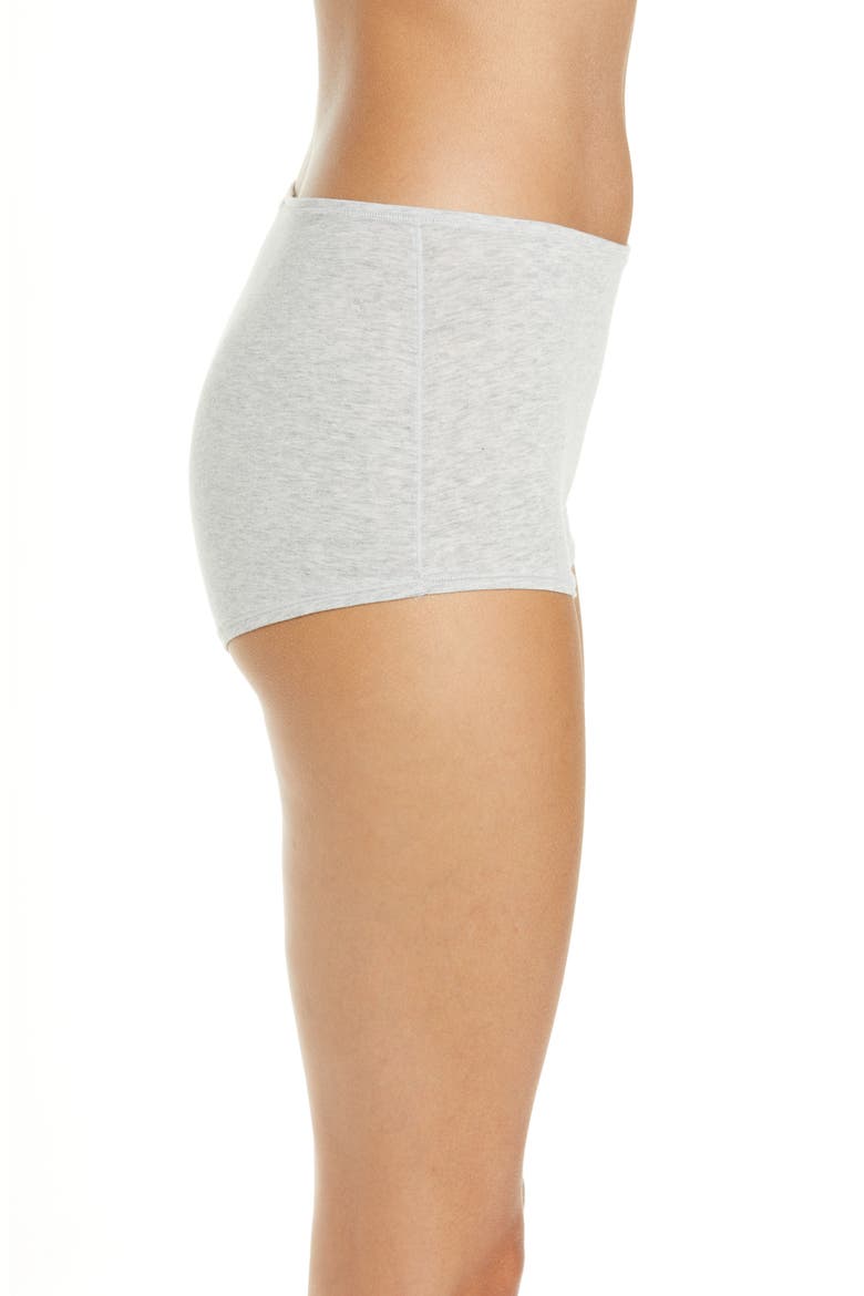 Stretch Cotton Jersey Boyshorts, Alternate, color, LIGHT HEATHER GREY