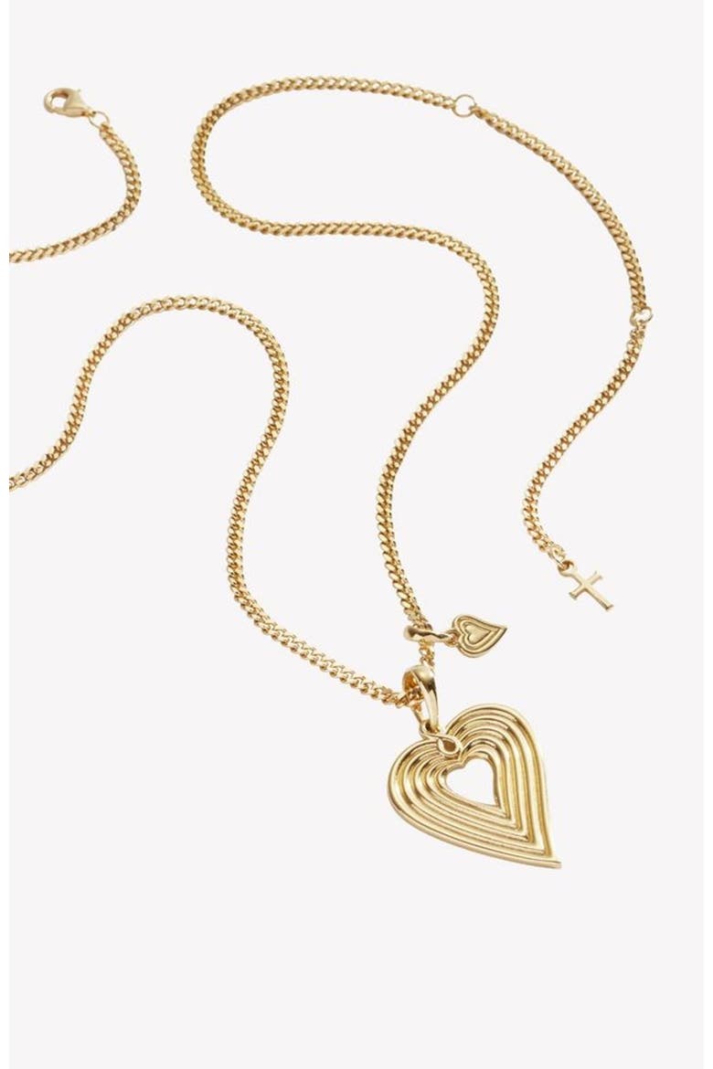 Emanate Love Heart Pendant Necklace, Alternate, color, 18k Gold Plated