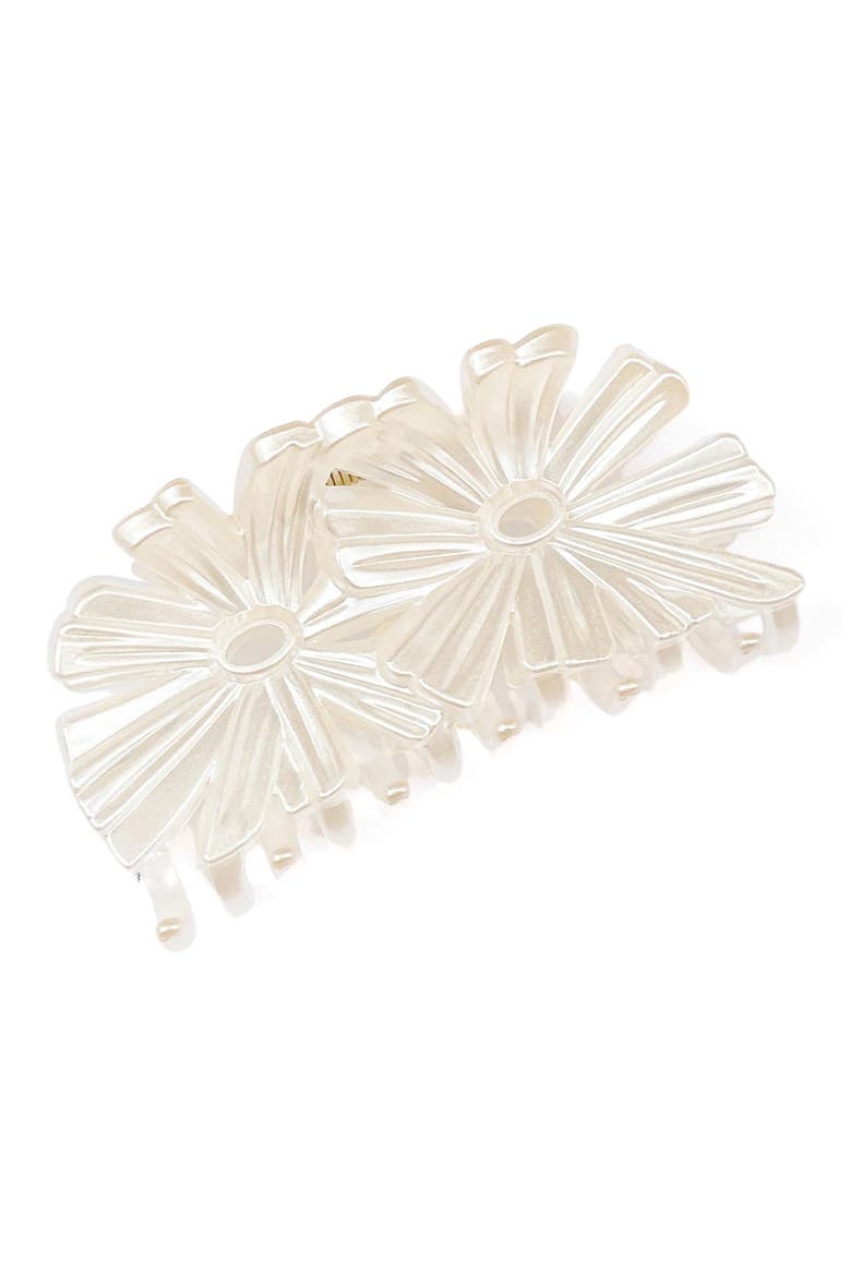 Calendula Claw Clip, Main, color, OFF WHITE