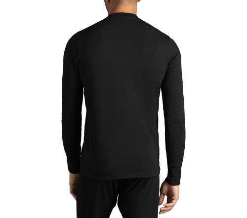 Watson's Heat Baselayer Thermal Long Sleeve Crew Undershirt In Black