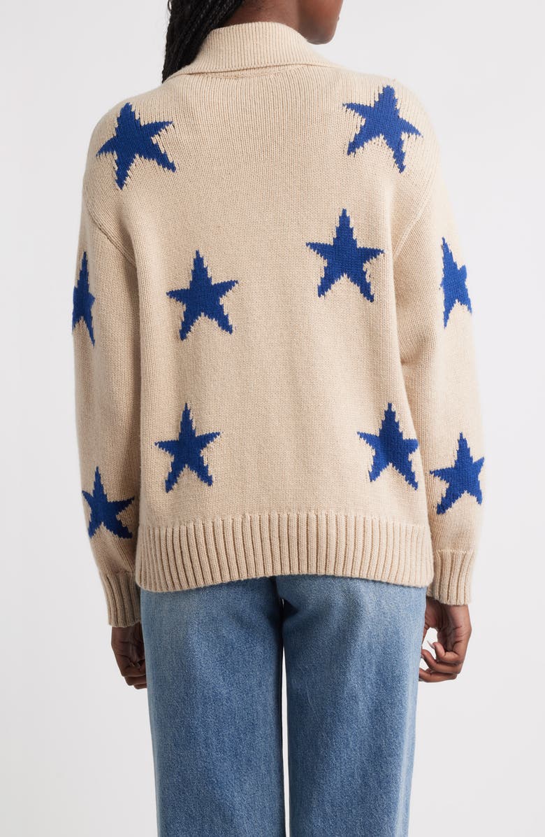 Rails Rhea Front Zip Cardigan, Alternate, color, Camel Stars