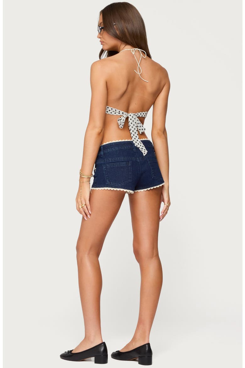 Dot Chiffon Halter Top, Alternate, color, CREAM-AND-BLACK