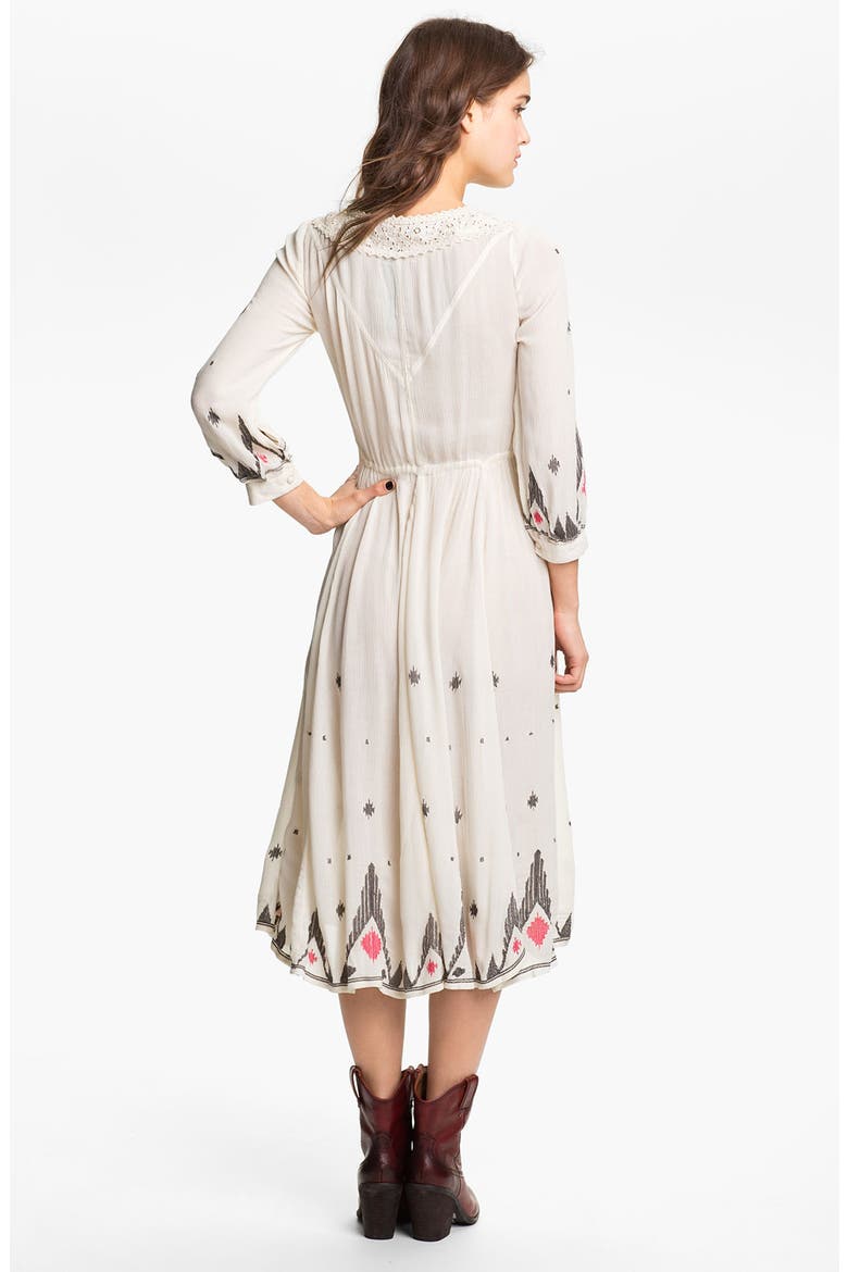 'Splendor' Embroidered Peasant Dress, Alternate, color, IVORY