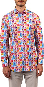 Maceoo Fibonacci Stretch Ascension 3307 Contemporary Fit Button-Up Shirt