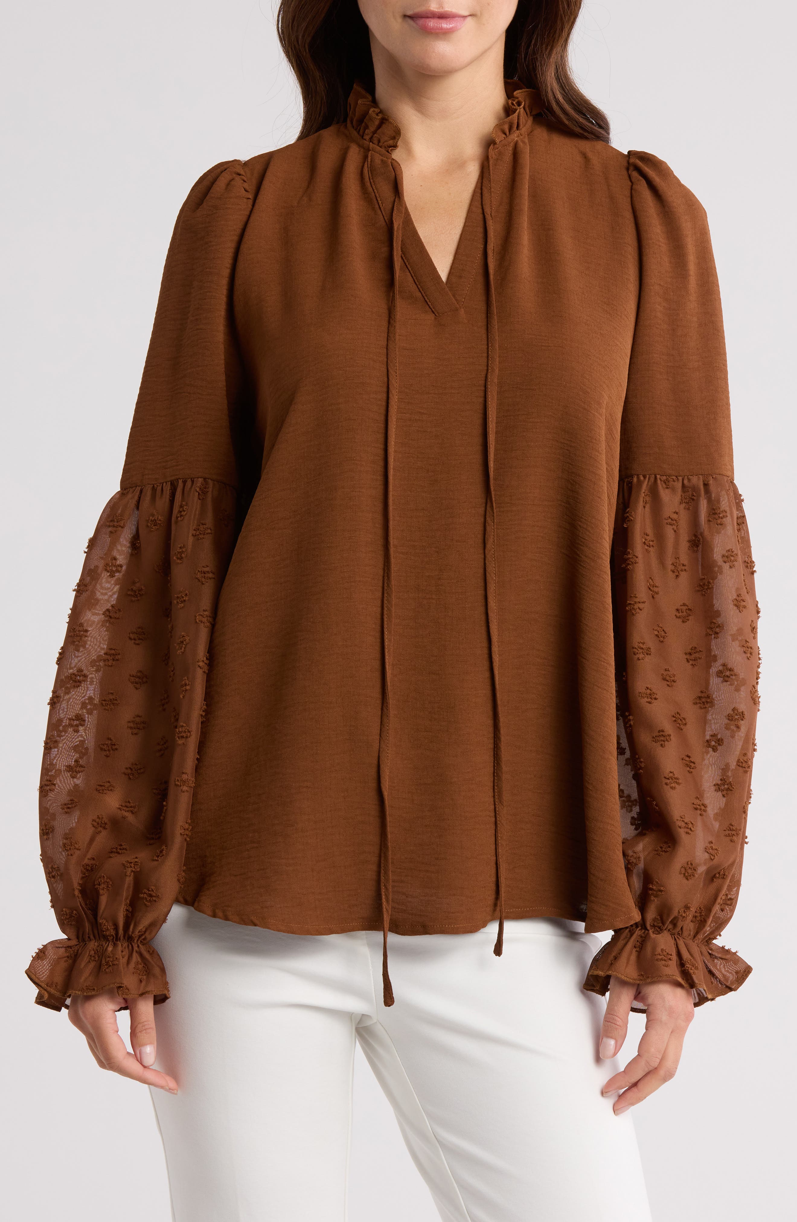 PATRIZIA LUCA Mixed Media Top