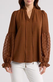 PATRIZIA LUCA Mixed Media Top