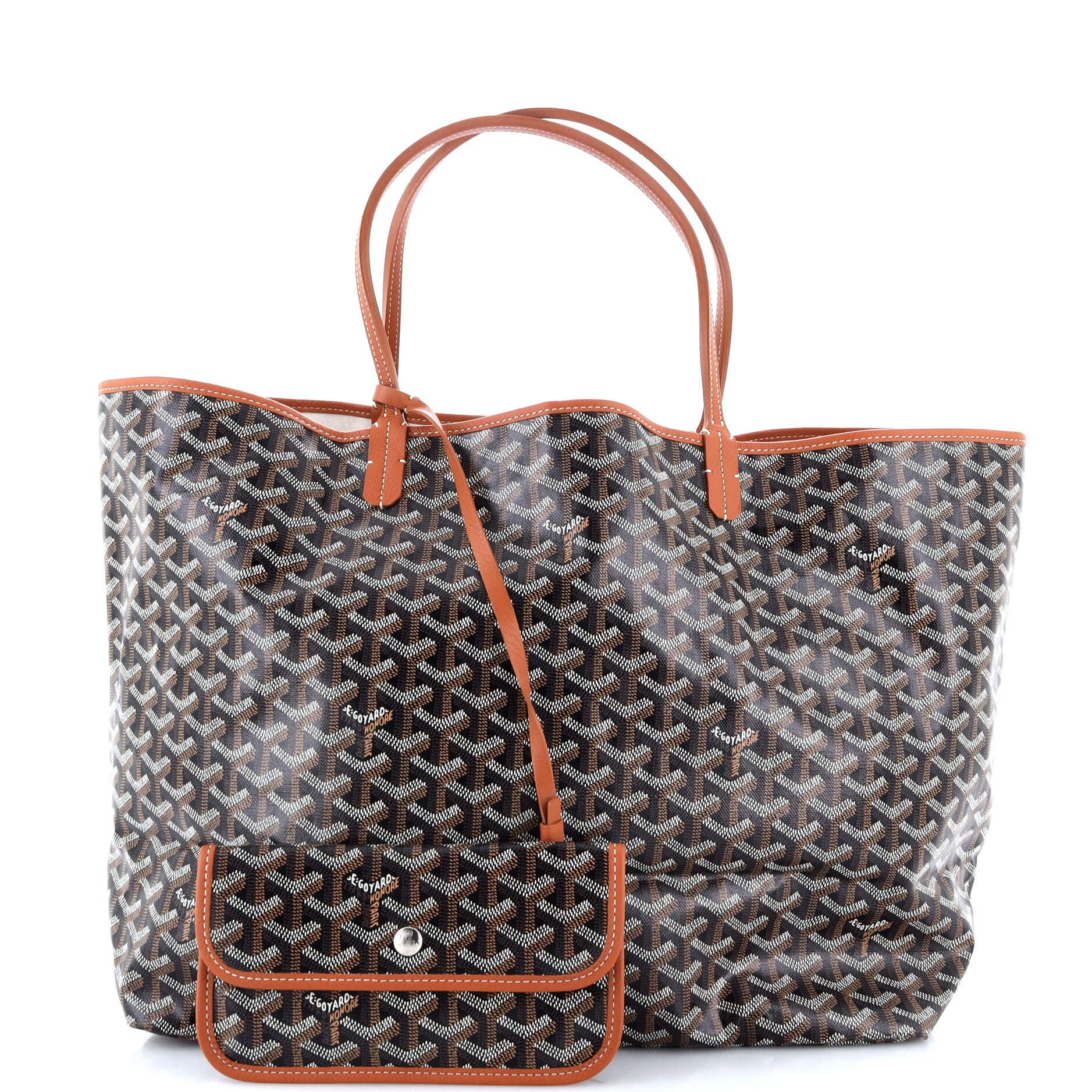 Pre-Owned Goyard Saint Louis Tote Printed Coated Canvas GM, Alternate, color, 