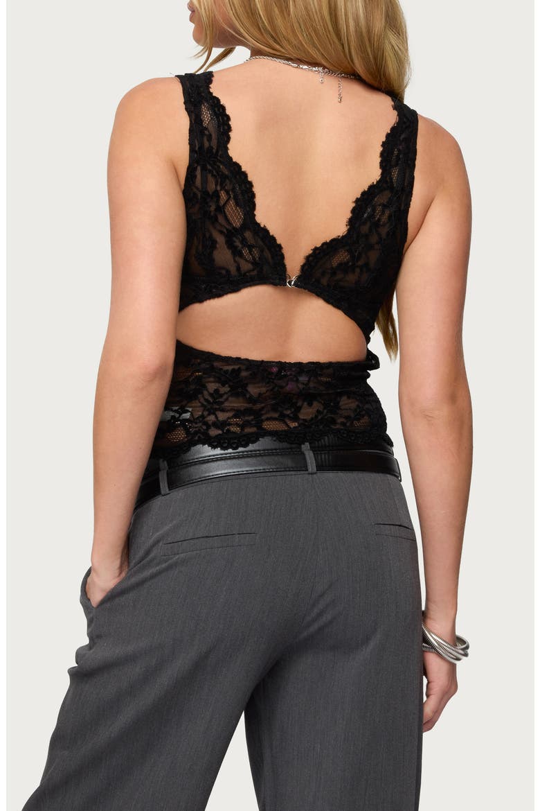 Araura Velvet Floral Sheer Crop Tank, Alternate, color, BLACK
