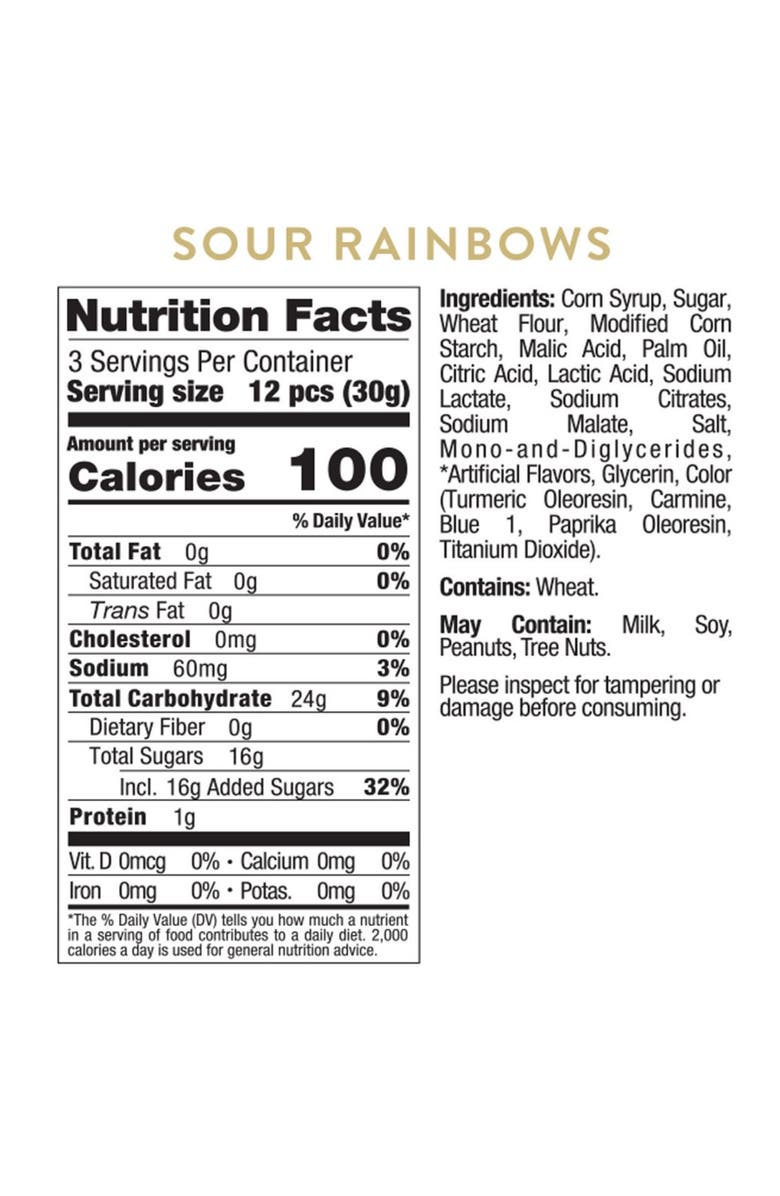 sugarfina Chick Sour Rainbows Set of 3 Candy Cubes, Alternate, color, Multi