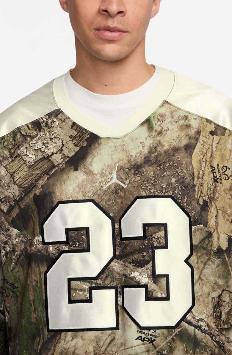 Jordan Realtree<sup>®</sup> Camo Brooklyn Fleece Hockey Jersey, Alternate, color, Medium Olive/ Sail/ Sail