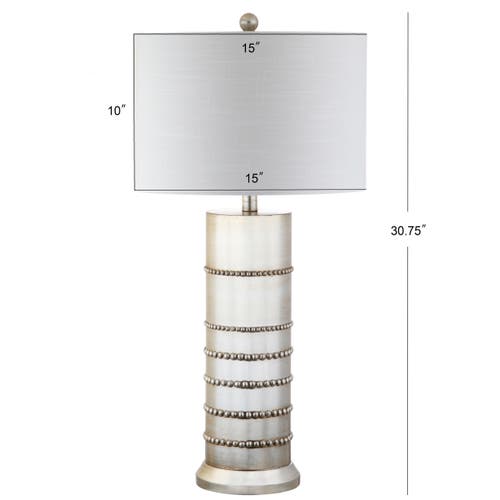 Jonathan Y Evelyn 31" Resin Led Table Lamp In Silver