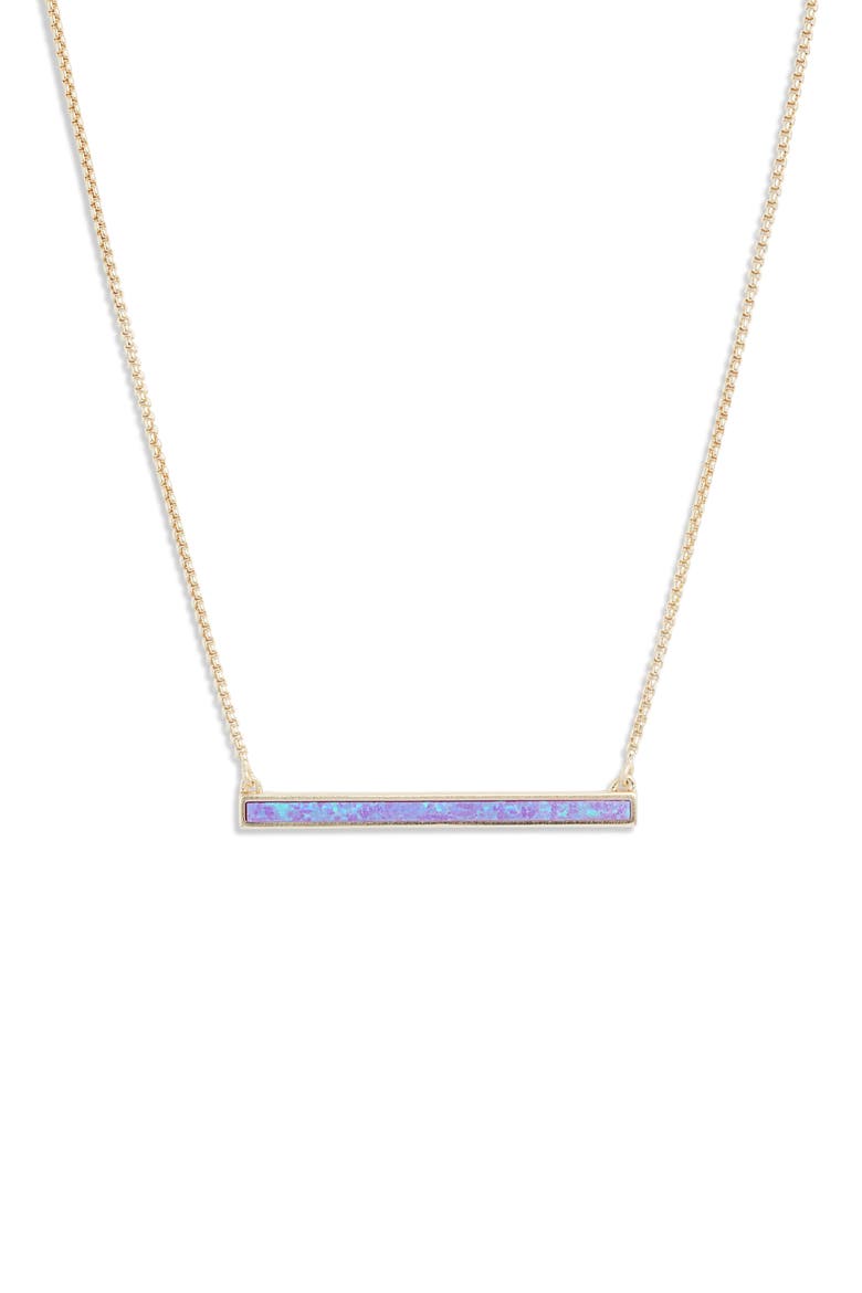 Kelsey Bar Necklace, Main, color, GOLD VIOLET OPAL OP51