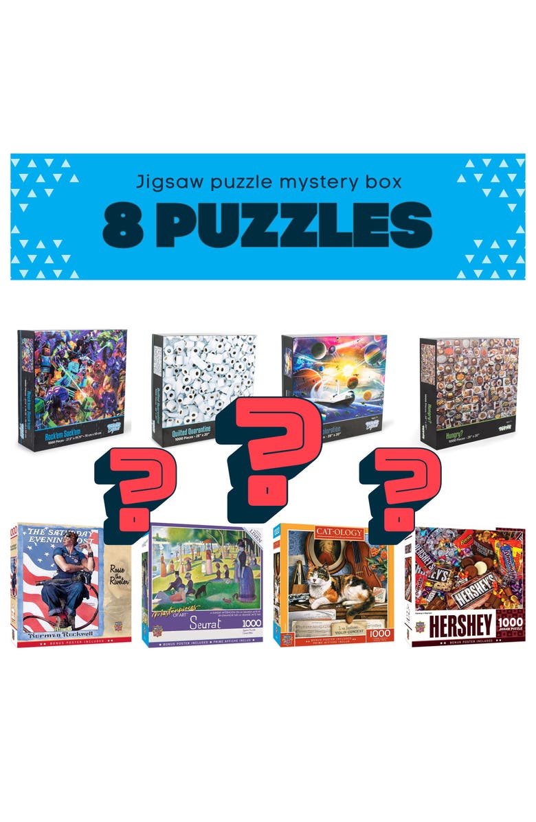 Toynk Jigsaw Puzzle Mystery Gift Box Bundle | Includes 8 Puzzles, Alternate, color, Multi-Color