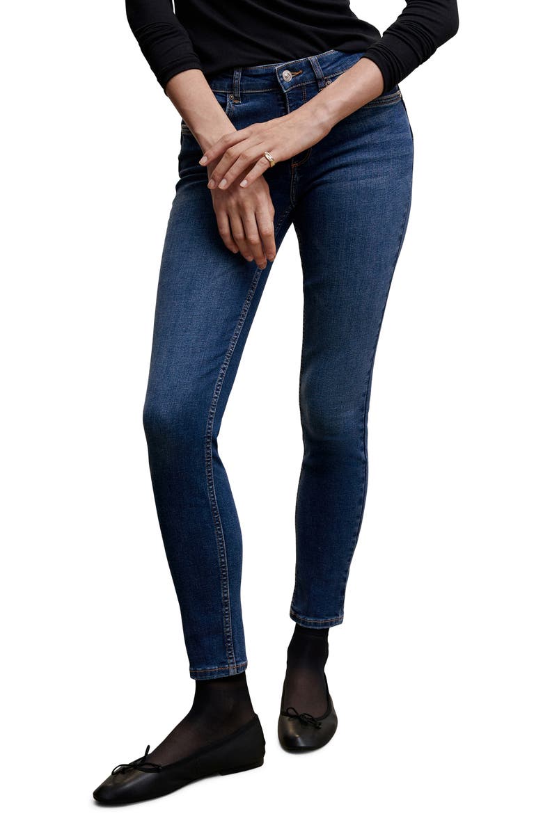 MANGO Push-Up Ankle Skinny Jeans, Main, color,