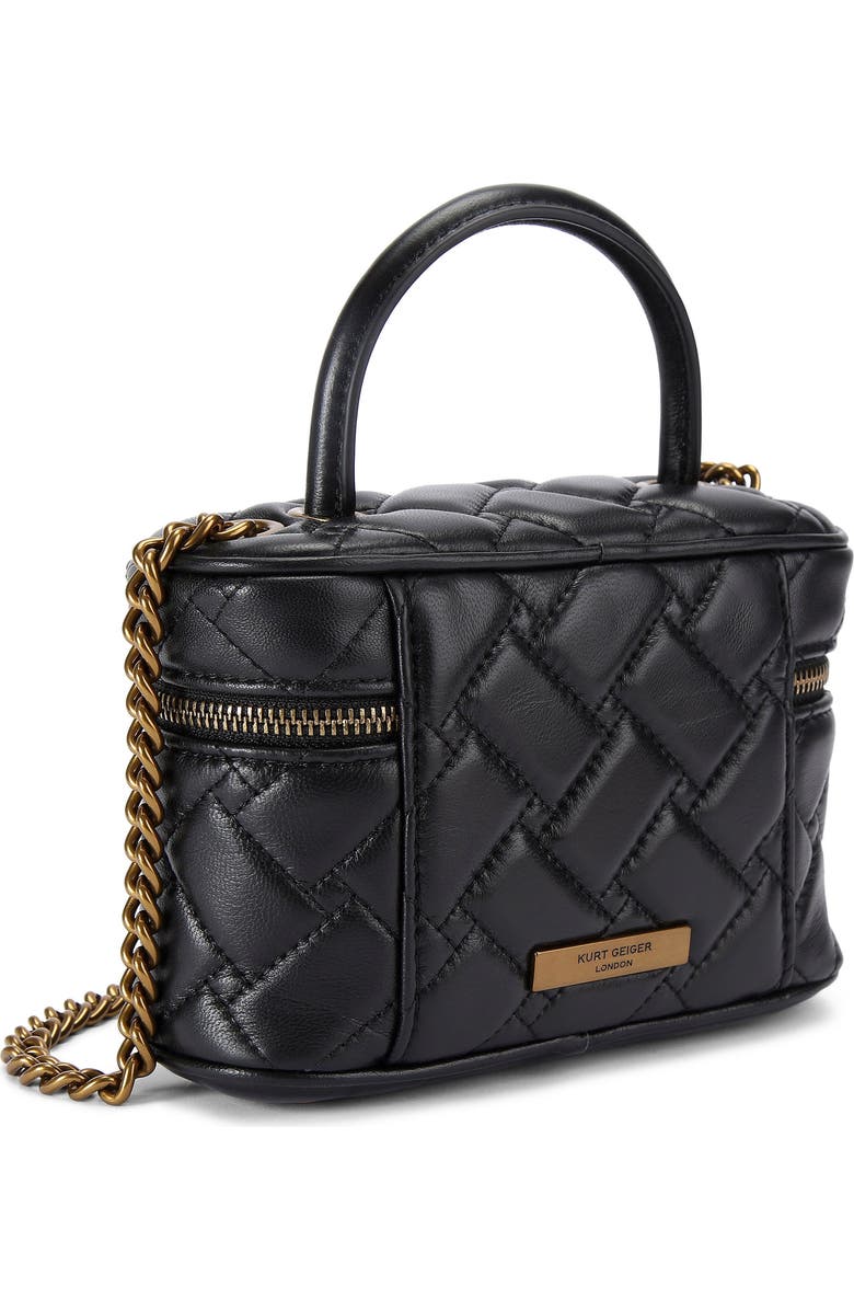 Kurt Geiger London Mini Kensington Quilted Leather Cosmetics Case, Alternate, color,