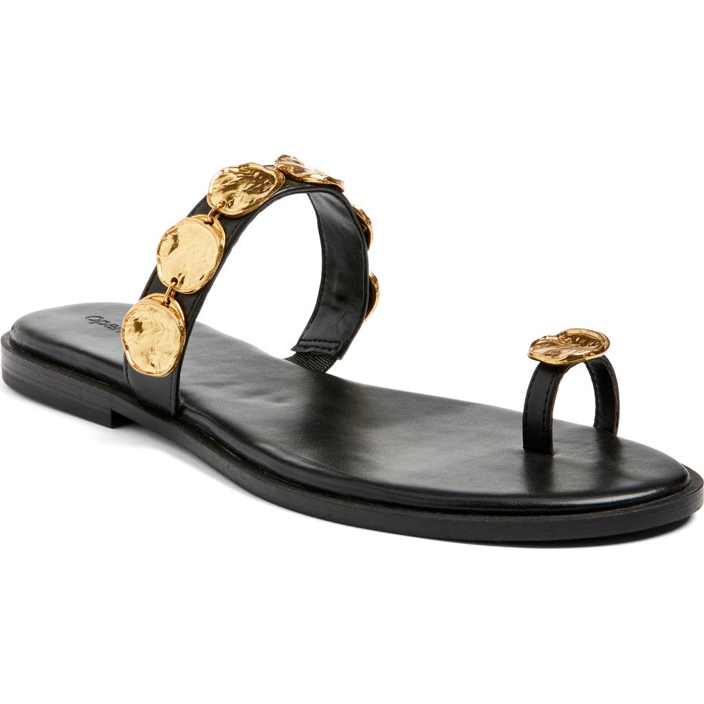 Open Edit Margot Slide Sandal In Black
