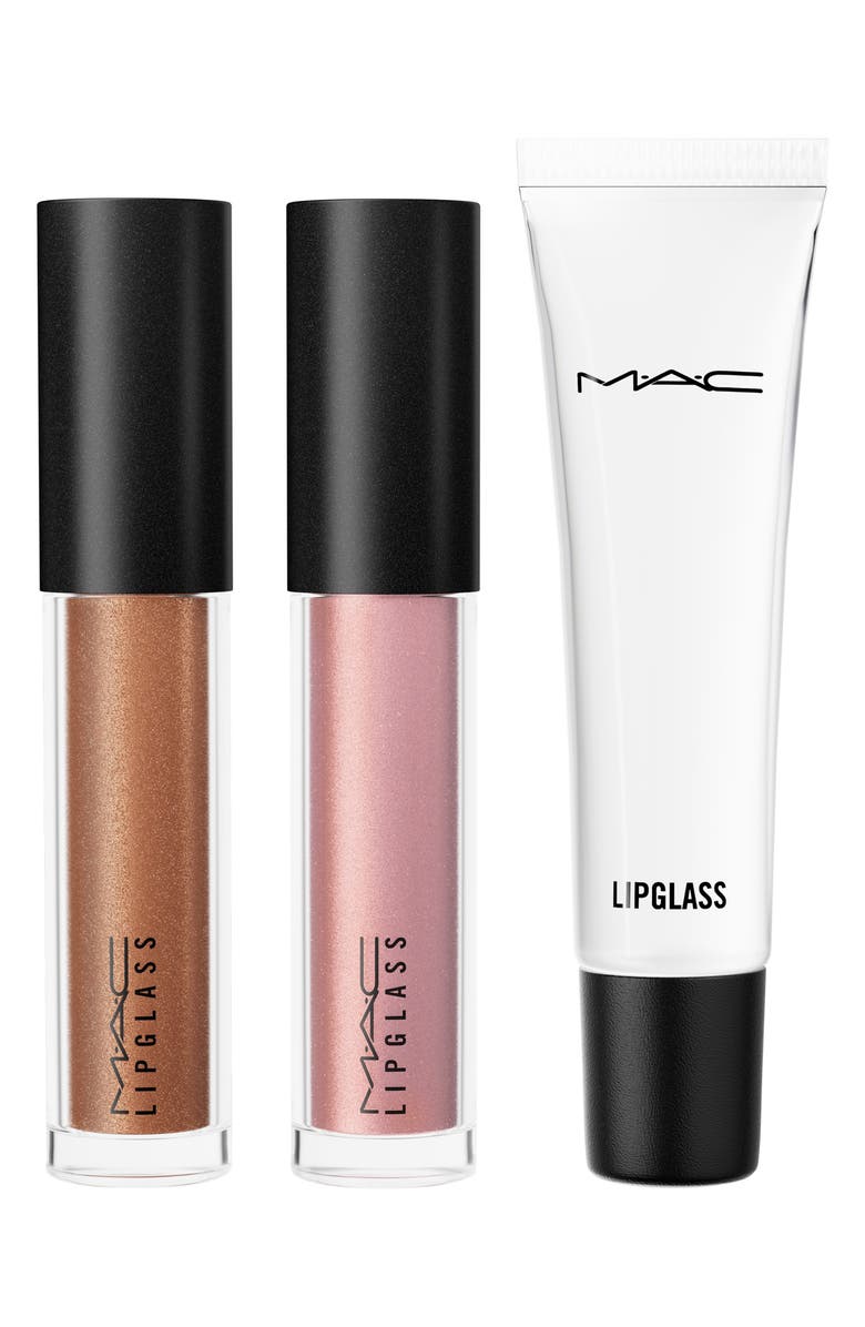 MAC Cosmetics Guilty Pleasure Lipglass Lip Gloss Trio Set $72 Value, Main, color,