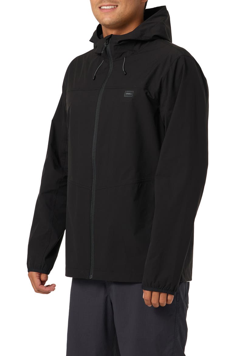 TRVLR Hooded Water Repellent Jacket, Alternate, color, BLACK